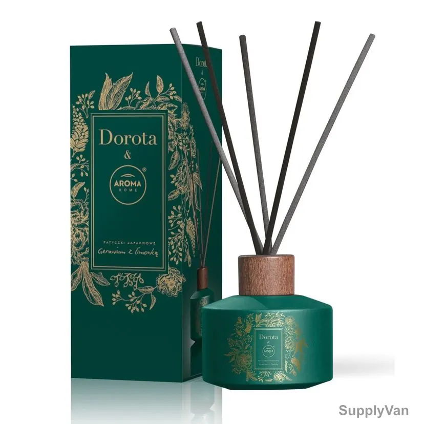 Aroma Home and Dorota Reed Diffuser Set, Geranium/Lime, 100ML