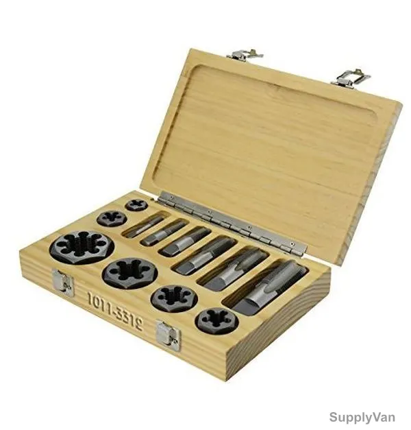 Hhip Taper Pipe Tap and Hex Die Set, 1011-3312, 12PCS