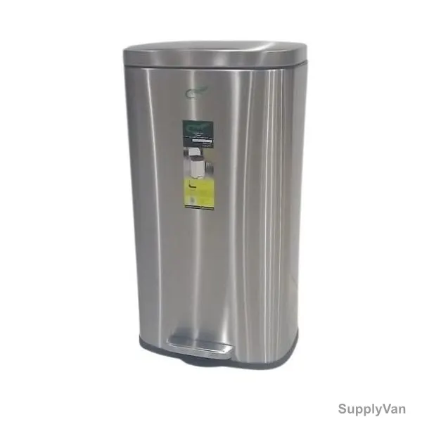 Crocodile Pedal Waste Bin, Stainless Steel, 50 Ltrs Capacity, Silver