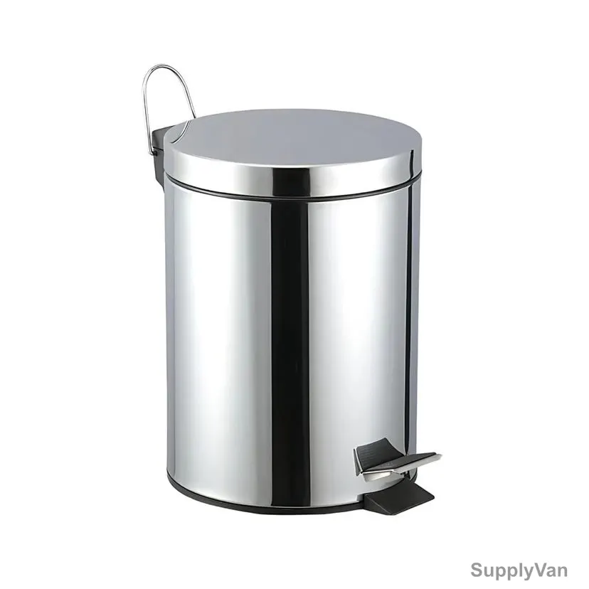 Akc Pedal Trash Bin, SS01-7, Stainless Steel, 7 Ltrs, Metallic Silver — image 1