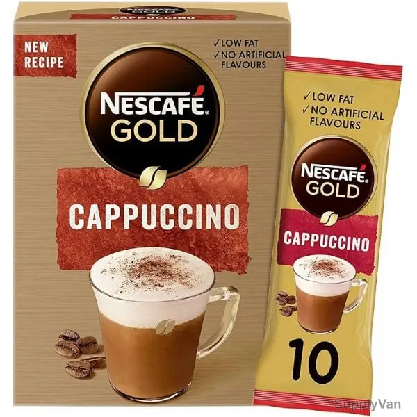 Nescafe Gold Cappuccino Flavor Coffee, 15.5GM, 10 Pcs/Pack — image 1