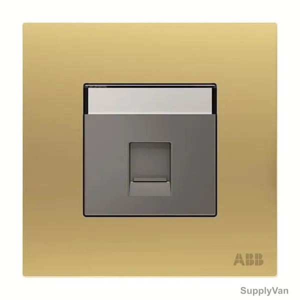 ABB BT Master Telephone Socket, AM30544-MG, Millenium, 1 Gang, RJ11/RJ12, Matt Gold