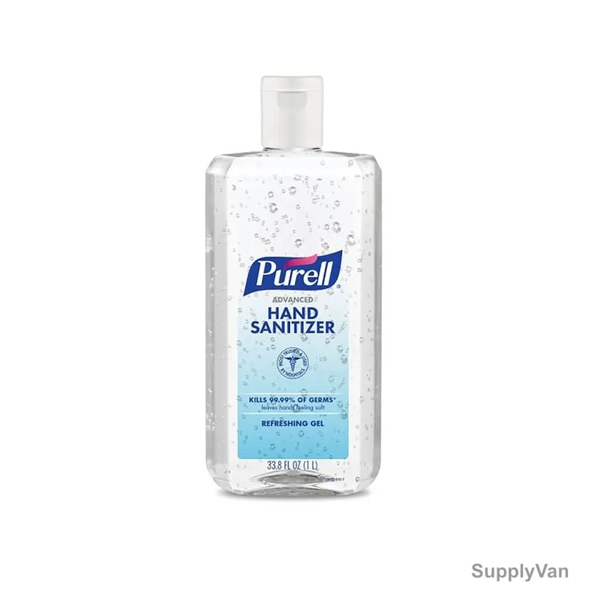 Purell Advanced Refreshing Gel Hand Sanitizer, 9683-04, 1 Ltr, Clear