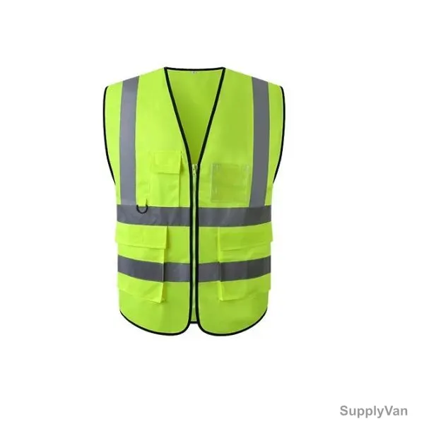 Safety Jacket, 4 Pocket, 120 GSM, F8, Green
