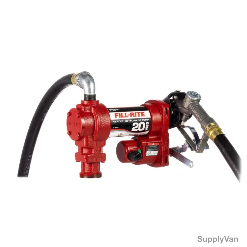 Fill-Rite Fuel Transfer Pump With Manual Nozzle, FR4210H, 12VDC, 1/4 HP, 20 GPM — image 1