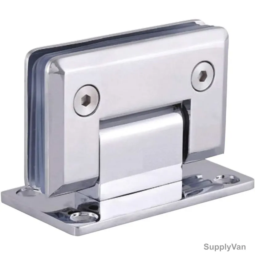 Robustline Wall to Glass Hinge, DT301, Chrome Plated Stainless Steel, 90 Degree