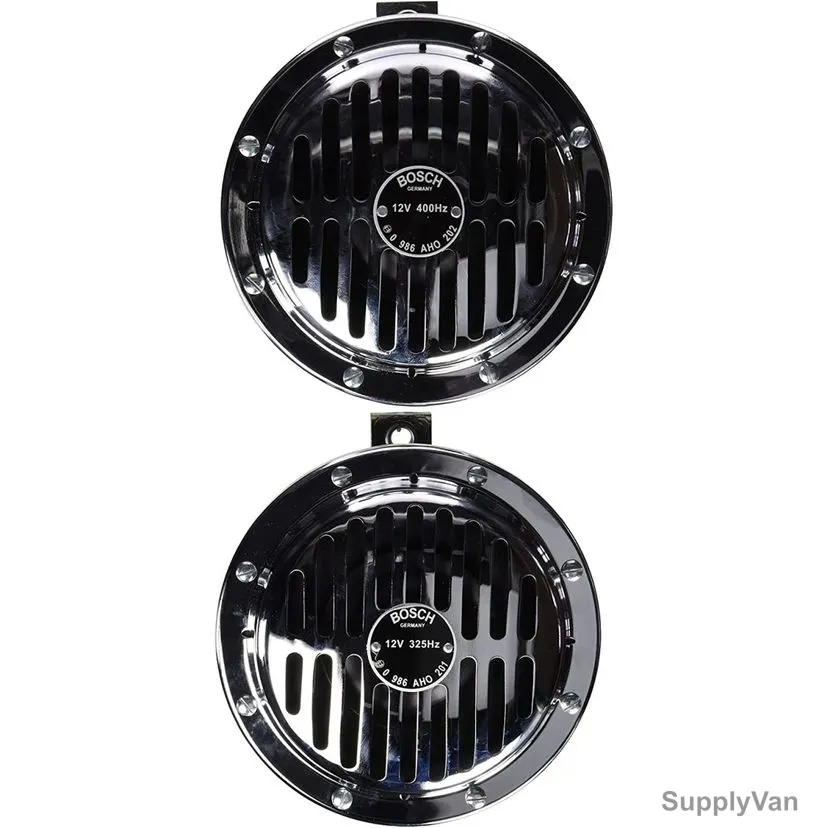 Bosch FC9 Disc Horn Set, 0986AH0203 12V, 48W, Silver, 2 Pcs/Pack — image 1