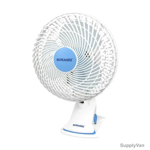 Sonashi 3 In 1 Clip-Desk and Wall Fan, SF-8009CN, 7 Inch, 22W, White