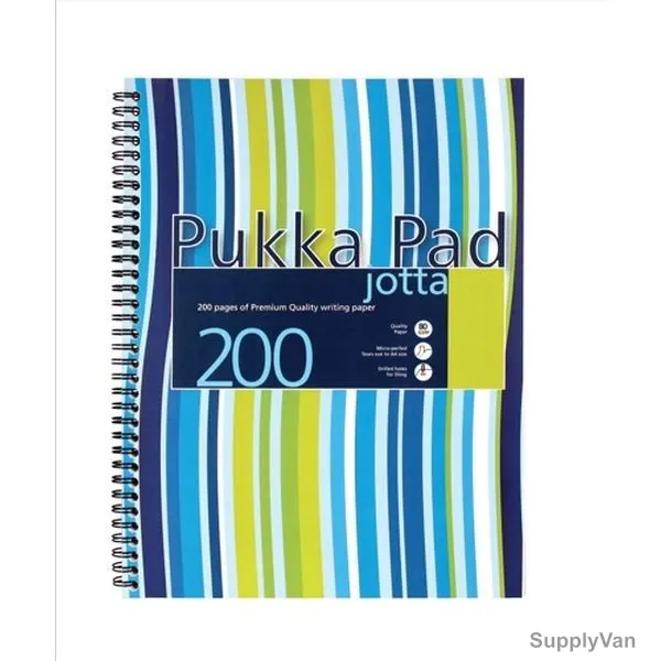 Pukka Wiro Stripes Jotta Pad, JP036BL, A6, 80 gsm, 200 Pages, Blue