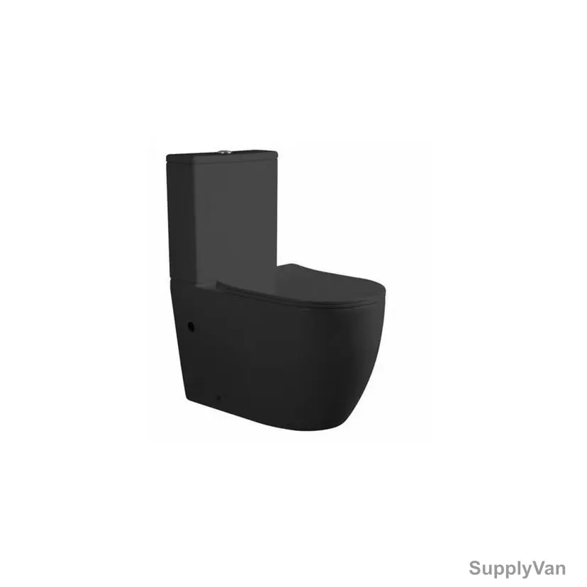 Sonet Two-Piece S-Trap Water Closet, 2060, Arc, Ceramic, 80CM Height x 60.5CM Width x 37CM Length, Matt Black