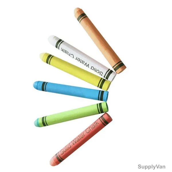 Dustless Chalk, 7.8CM, Multicolor, 6 Pcs/Pack — image 1