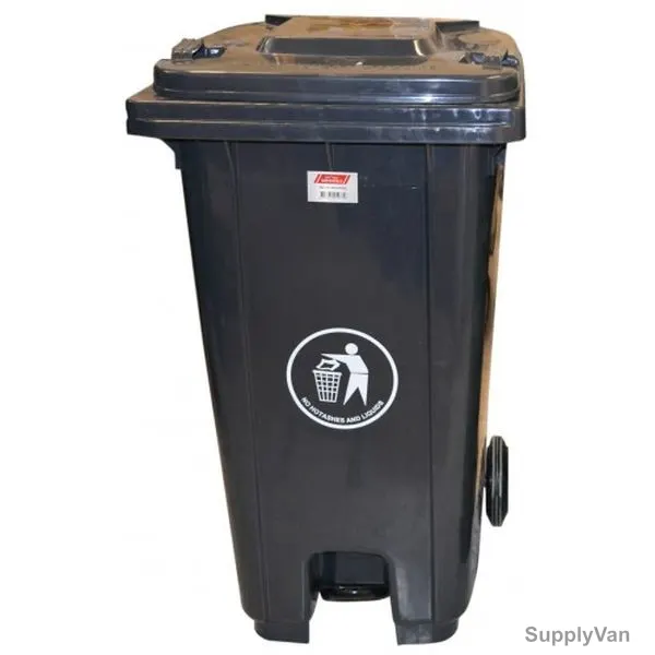 Brooks Pedal Waste Bin, BKS-PDL-090, 240 Ltrs, Black