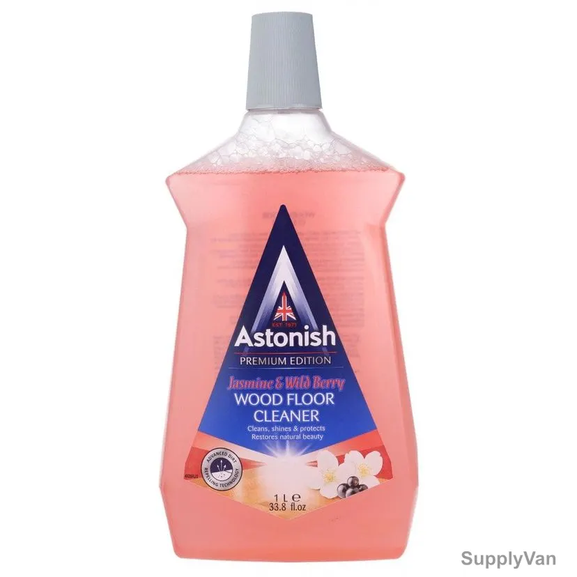 Astonish Wood Floor Cleaner, Jasmine and Wild Berry, 1 Ltr
