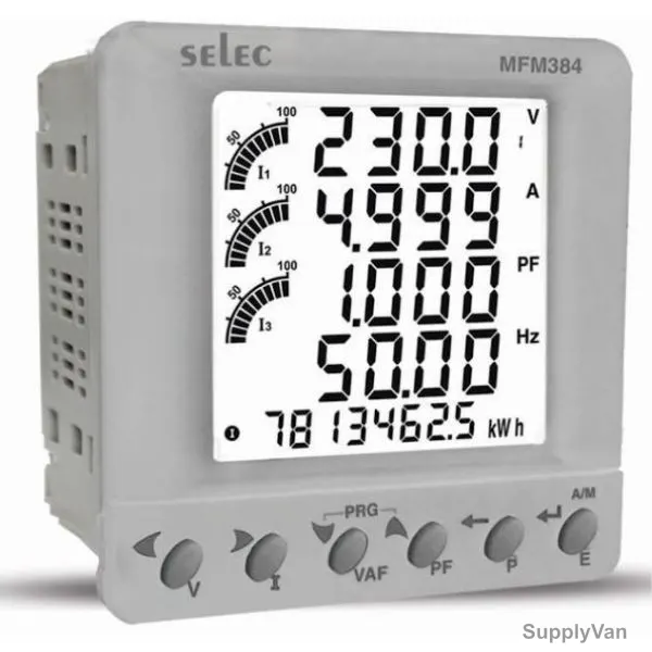 Selec Multifunction Meter, MFM384-C-CU-G, 100-240VAC
