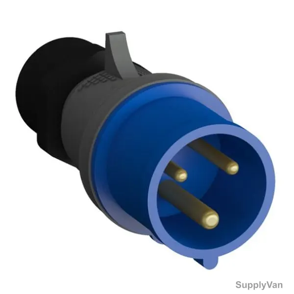 ABB Pin and Sleeve Plug, 216BP6, 3 Pole, 16A, Blue and Grey
