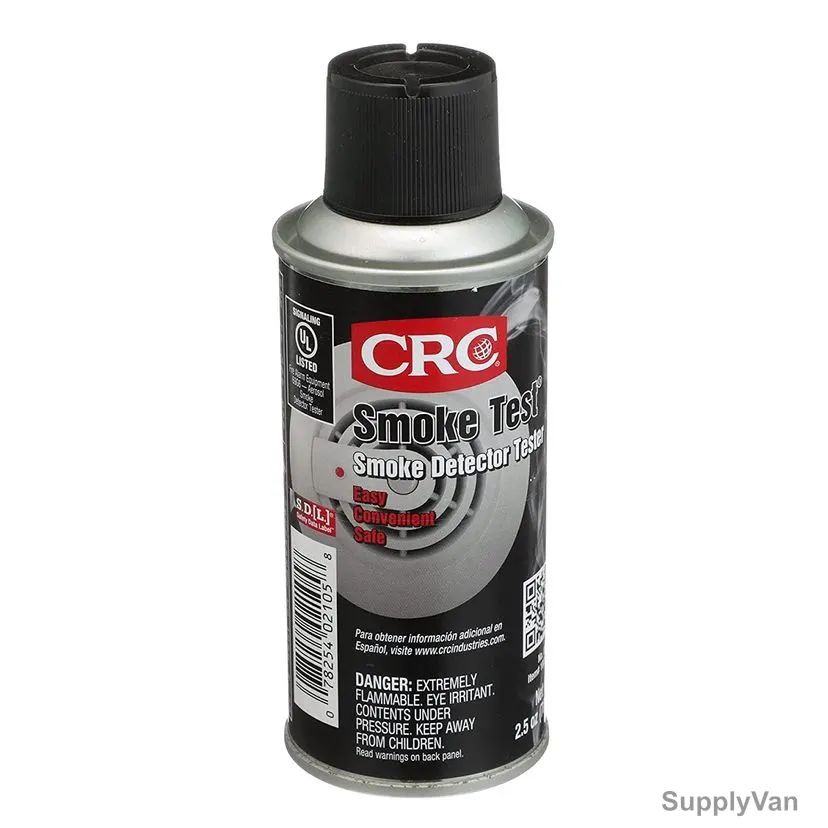 Crc Industrial Smoke Detector Test Spray, 2105, Smoke Test Series, 71GM, Clear