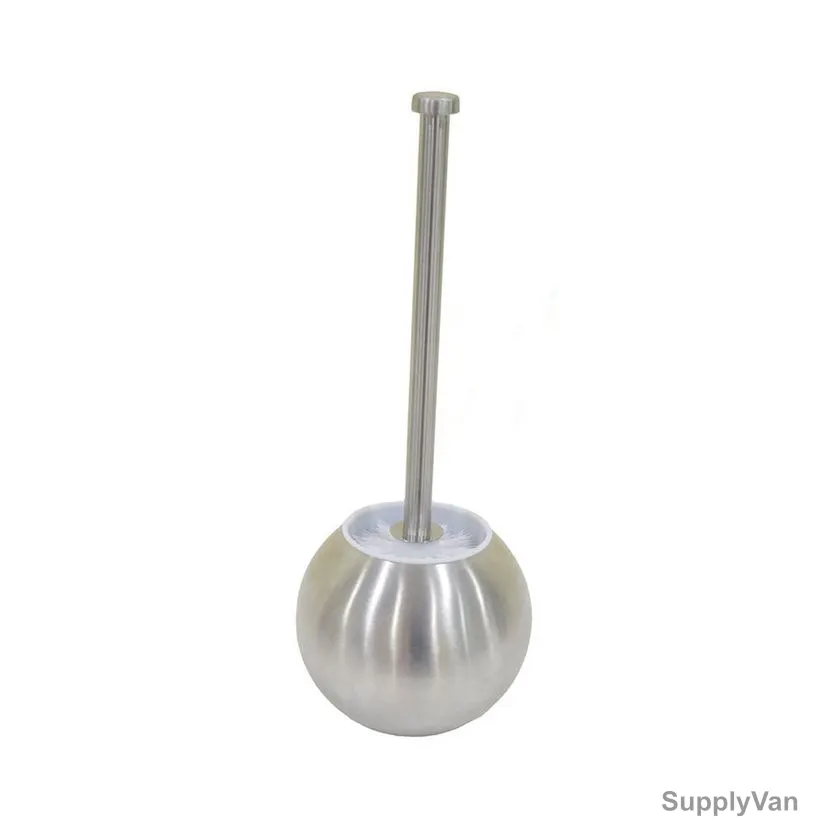 Toilet Brush With Holder, TB29, 40CM, Silver