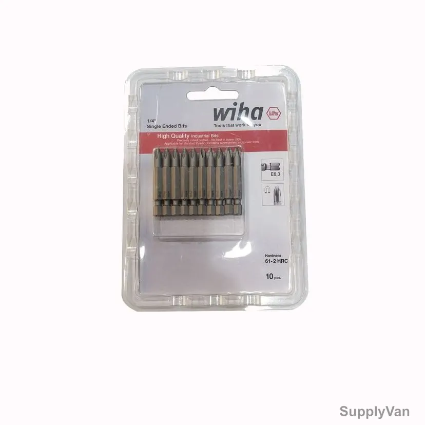 Wiha Single Ended Screwdriver Bit Set, 43617, 50MM