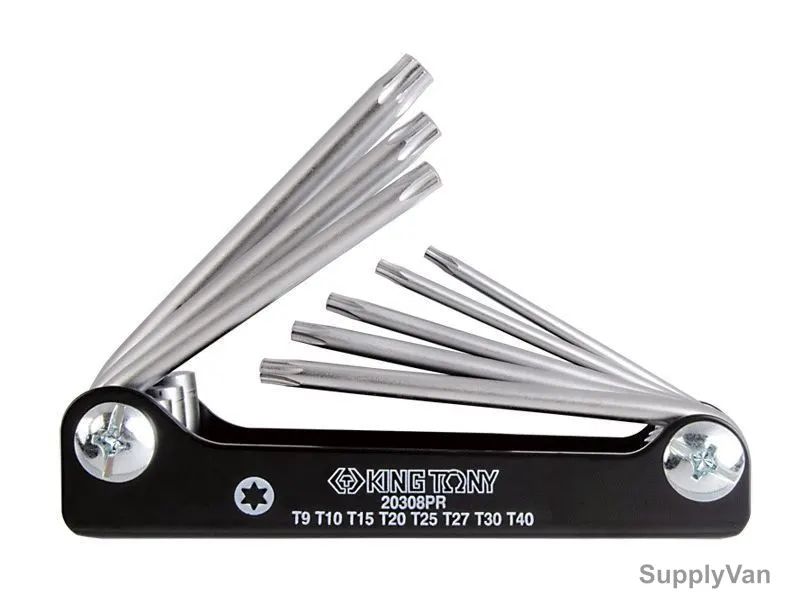 Kingtony Knife Type Star L Wrench Set, 20308PR, 8 Pcs/Set