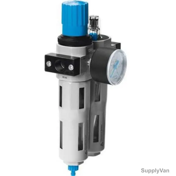 Festo Air Filter Regulator, FRC-1/4-D-MINI, 1/4 Inch, 16 Bar, 1000 Ltrs/Min Flow Rate