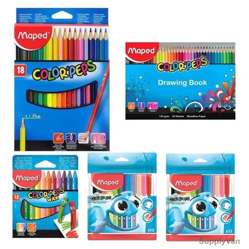 Maped Color'Peps Pencil Set, MDP-VP-106, Assorted Colors, 55 Pcs/Set