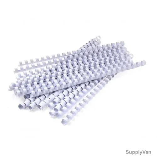 Super Deal Spiral Binding Ring, 17812, Plastic, 12MM Dia, White, 100 Pcs/Pack