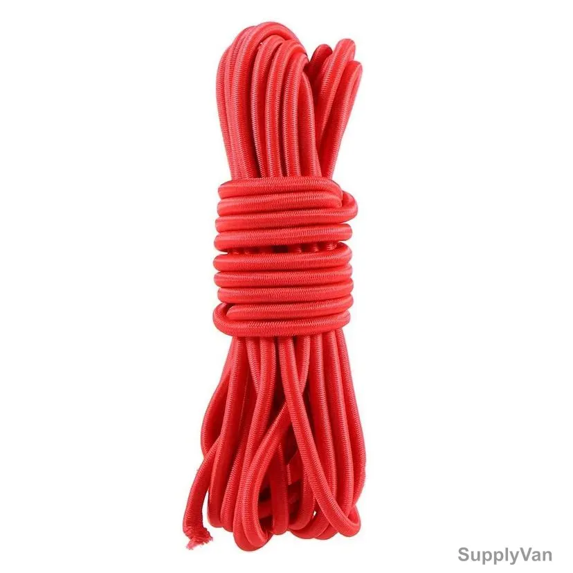 Elastic Bungee Cord, Latex, 4MM Dia x 5 Mtrs Length, Red — image 1