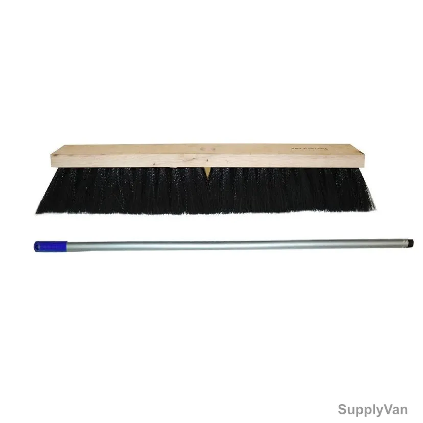 Lacot Nylon Broom Head With 150CM Aluminium Handle, J000196, Ecoline, 30CM Broom Width