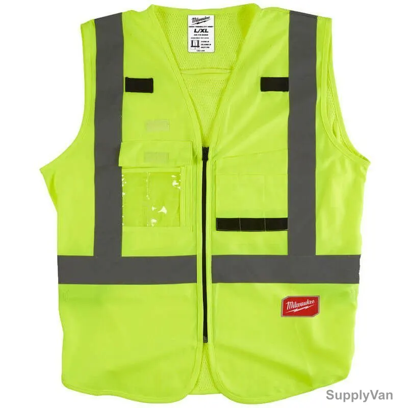 Milwaukee High-Visibility Vest, 4932471890, L/XL, Yellow — image 1