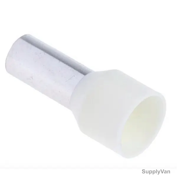 Kable Konnect Pre-Insulated Wire End Sleeve, LT-100012, 10 SQ.MM, White, 100 Pcs/Pack