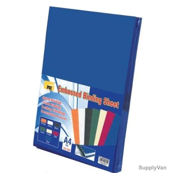 PSI Binding Sheet, PSBSC230-1BL, A4, 230 GSM, Blue, PK100