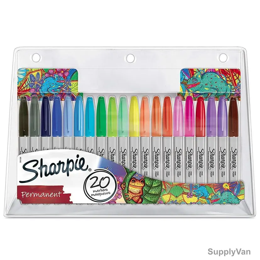 Sharpie Permanent Marker, SP-2061128, 0.9MM Tip Size, Assorted Colors, 20 Pcs/Set — image 1