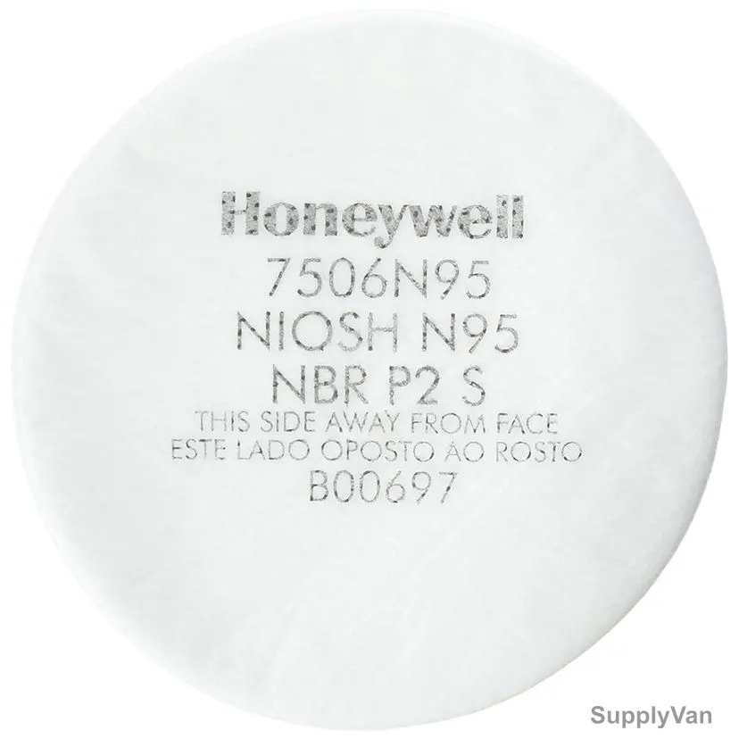 Honeywell Non-Oil N95 Particulate Filter, 7506N95, North Series, White, 10 Pcs/Pack — image 1