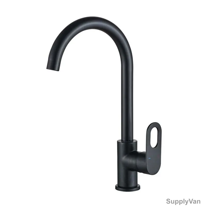 Milano Single Lever Sink Mixer, Dito, Brass, Matt Black Finish