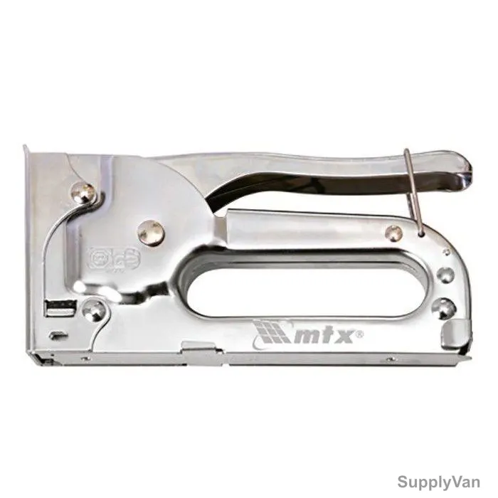 Mtx Staple Gun, 409039, Stainless Steel, Type 53, 4-8MM, Silver