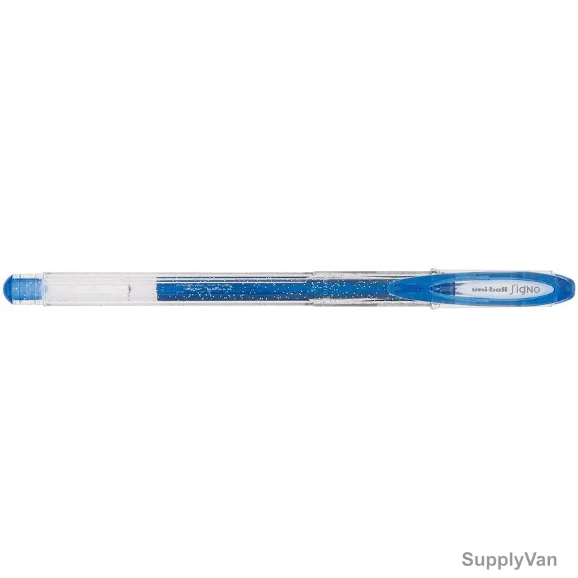 Uni-Ball Glitter Gel Ink Pen, UM120SP-BE, Signo Sparkling, 1.0MM Tip, Blue, 12 Pcs/Pack