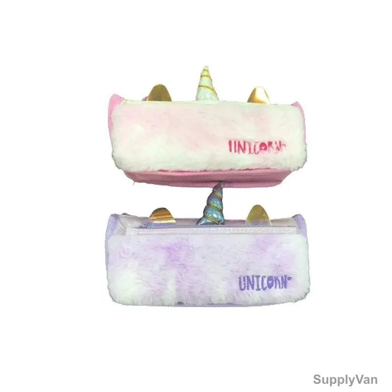Atlas Unicorn With Horn Pencil Case, AS-PP-011, Purple/Pink, 2 Pcs/Set