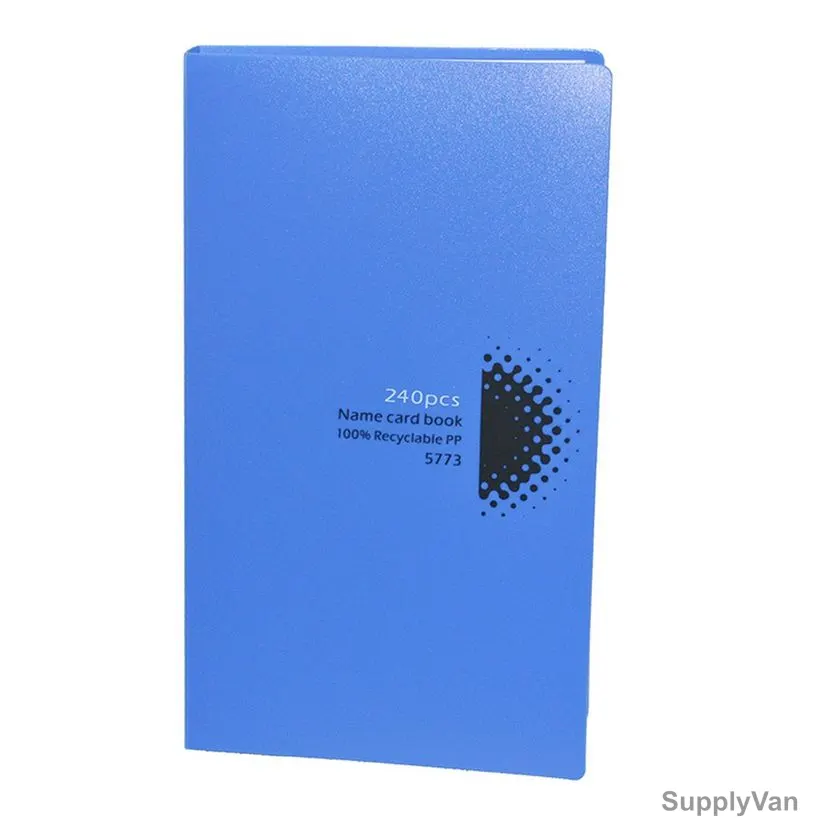 Deli Business Card Book, 5773, A4, 240 Pockets, Blue — image 1