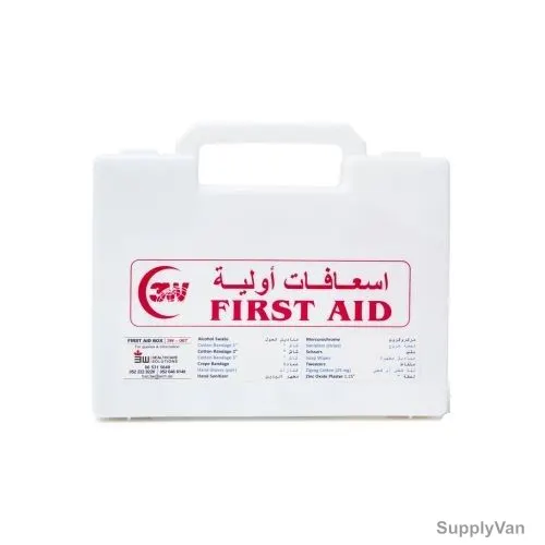 3W First Aid Kit, 3W-067, Plastic, White — image 1