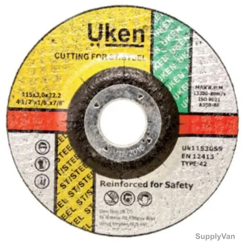 Uken Metal Grinding Disc, UK12560222, 5 Inch x 6MM