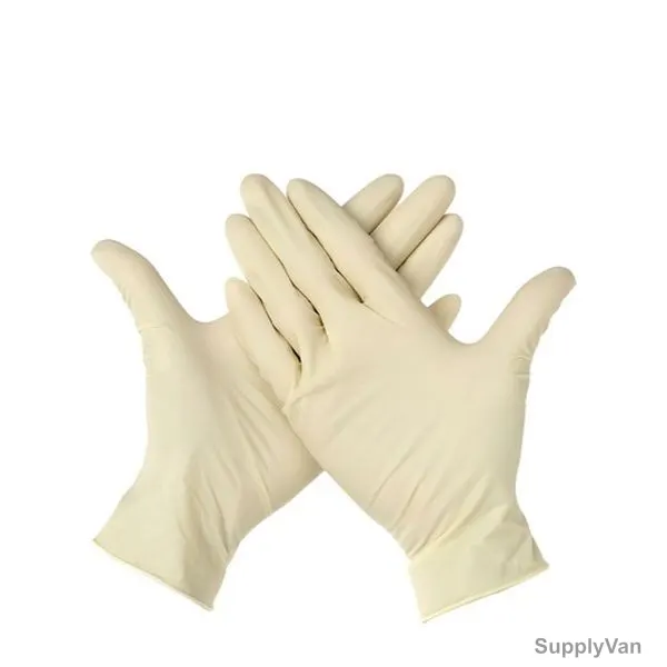Powder-Free Disposable Gloves, Latex, S, Beige, 50 Pcs/Pack — image 1