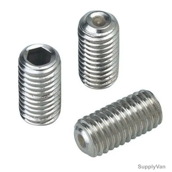 Grub Screw, Mild Steel, M8 Thread Size x 15MM Length, 100 Pcs/Pack