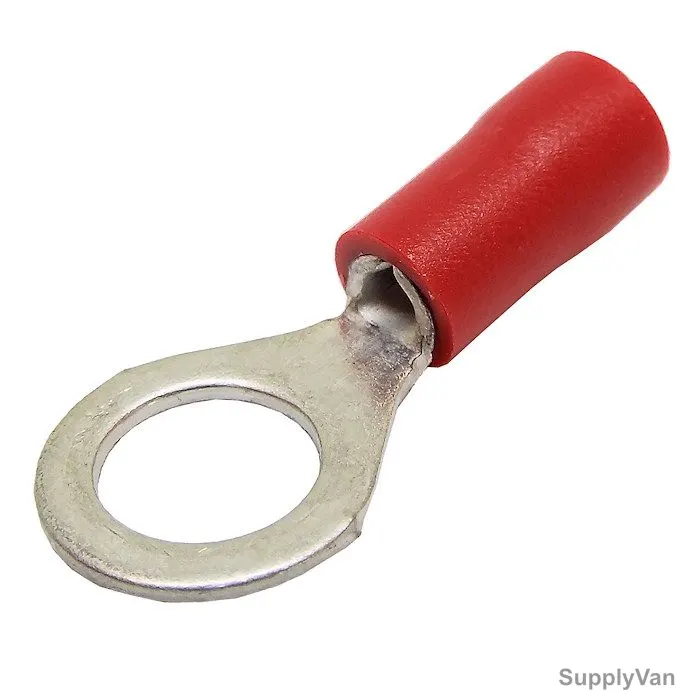 Ring Terminal, VR 8-10, 6.0 to 10.0 AWG, Red PK100 — image 1