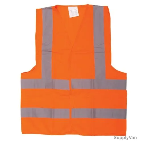 Uken Reflective Safety Jacket, UJ2703XL, Mesh/Net, XL, Orange