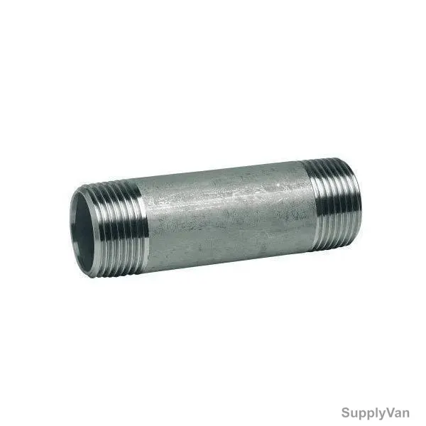 BIS Pipe Threaded Nipple, Galvanised Iron, 1/2 x 1/4 Inch