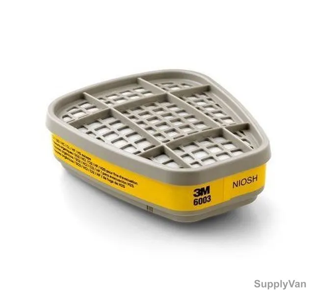3M Acid Gas Cartridge, 6003, Vise Grip, 4.2 Inch, Yellow