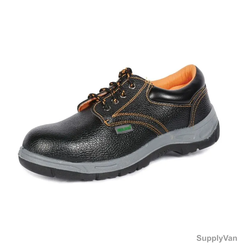 Neilson Heavy Duty Low Ankle Safety Shoes, NC2, Leather, SBP, Steel Toe, Size38, Black/Grey