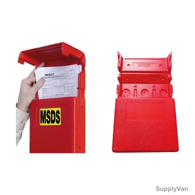 Custom-Pak Document Storage Box, MSDS-9000-07, 11 x 8.5 Inch, Red