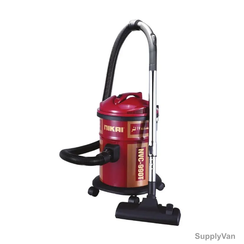 Nikai Drum Vacuum Cleaner, NVC990T, 1600W, 17 Ltrs, Red/Black — image 1