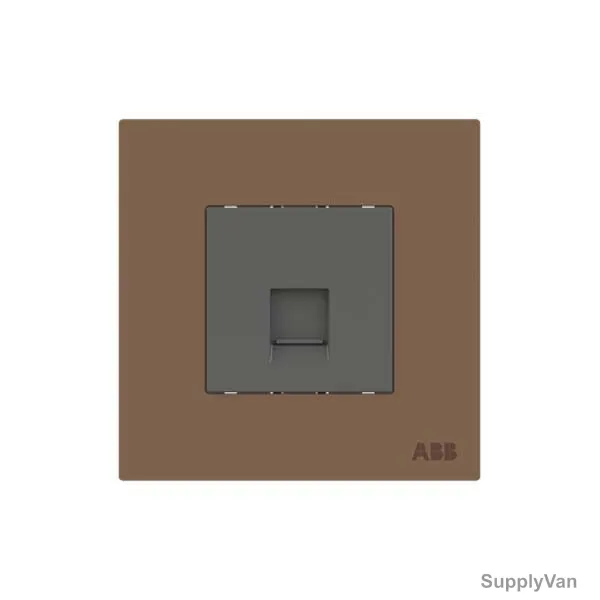ABB BT Master Telephone Socket, AM30544-MO, Millenium, 1 Gang, RJ11/RJ12, Mocha Brown — image 1